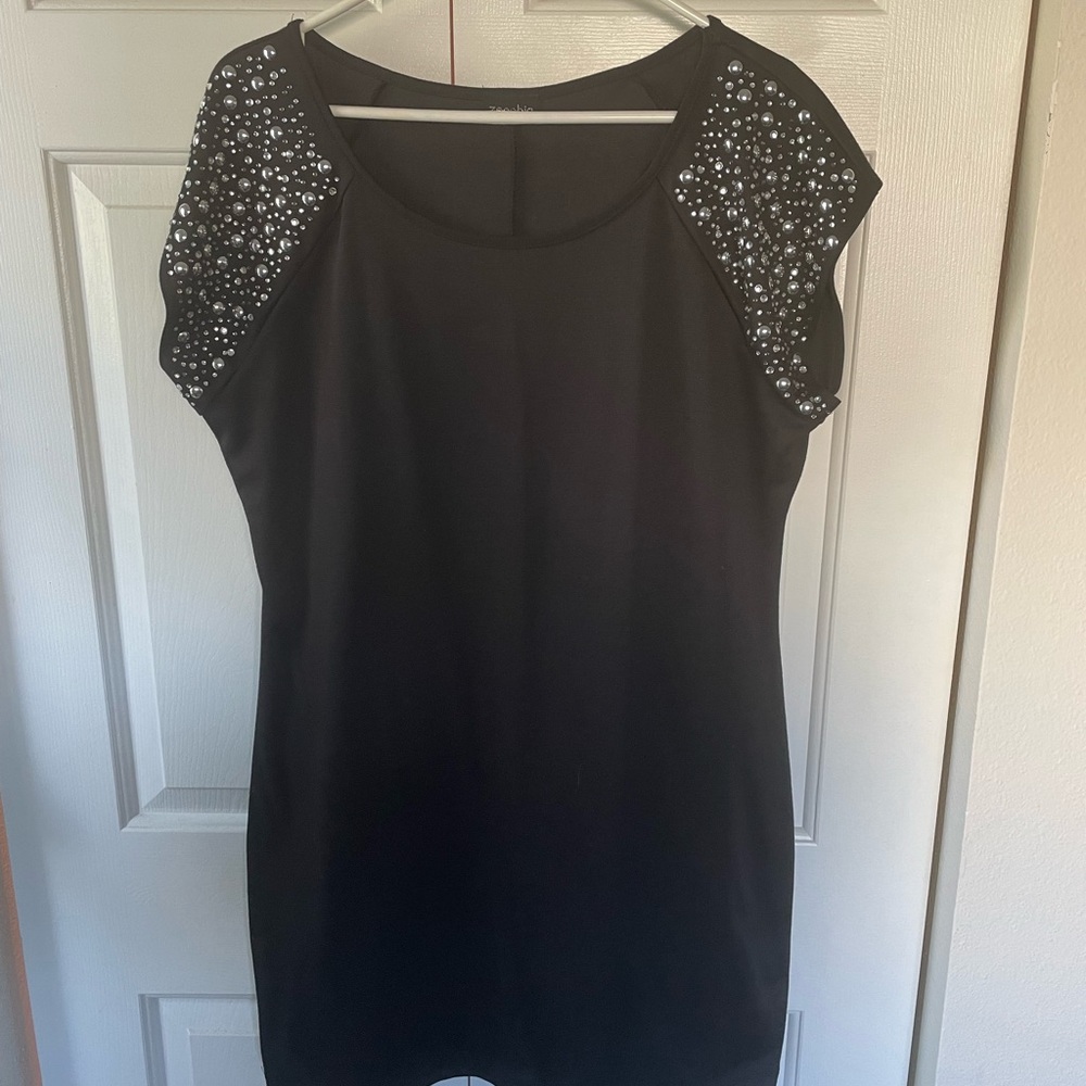 Black Dress with Rhinestones